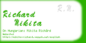 richard mikita business card