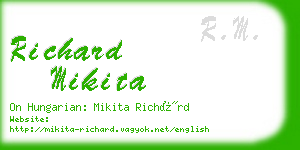 richard mikita business card